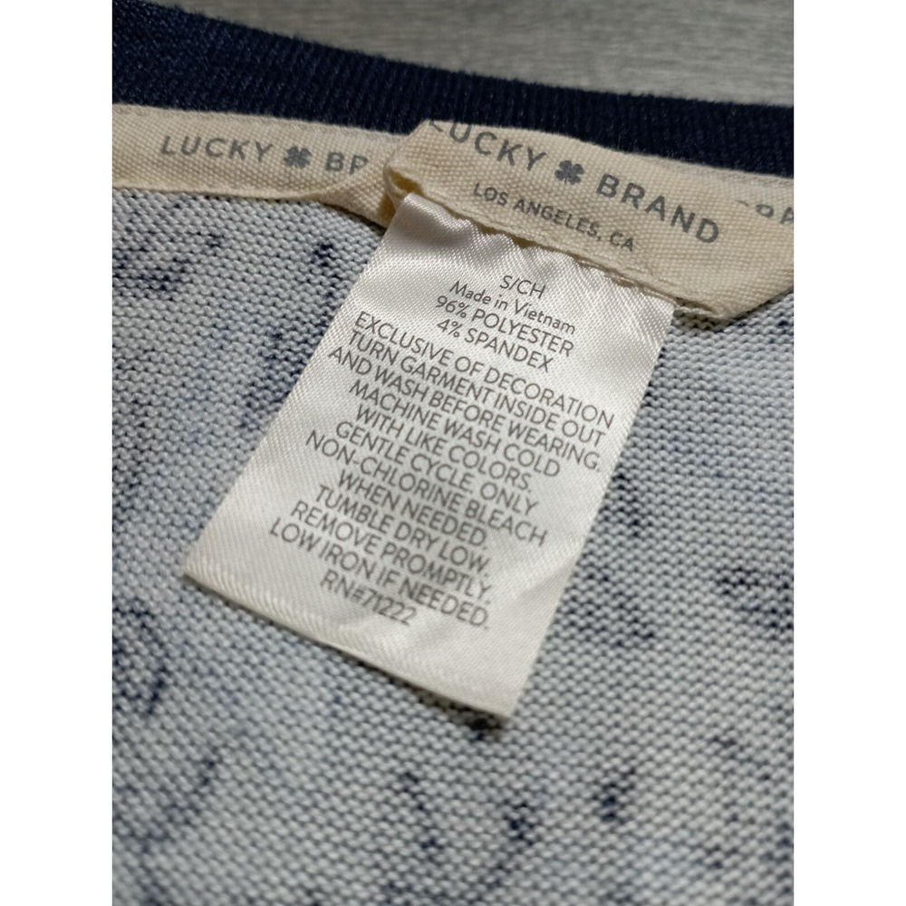 Lucky Brand Pajama Set Womens Small Blue Floral *4 PC* Tee/Tank/Short/Pant - Picture 2 of 6